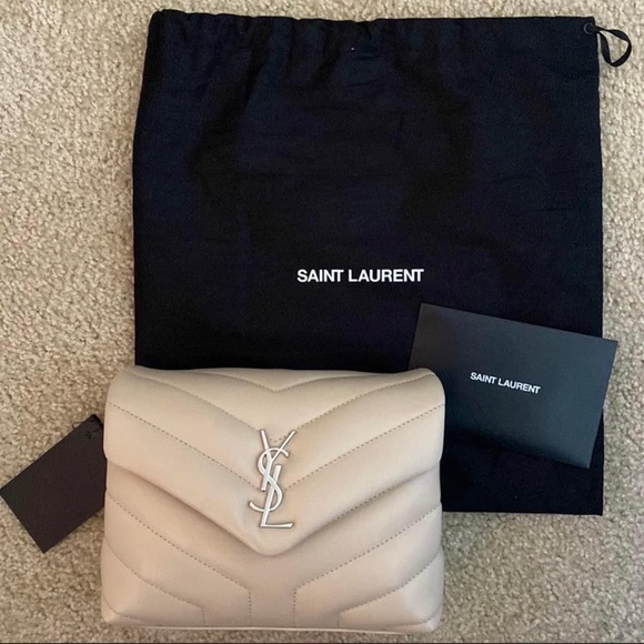 Yves Saint Laurent Handbags - Yves Saint Laurent Loulou Crossbody Matelasse Toy Beige